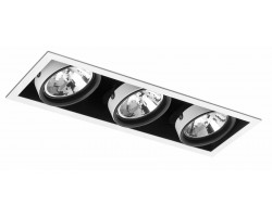 Foco Kardan PRO2 empotrar para 3 Lámpara AR111/QR111 Blanco, Gris ó Negro H182mm
